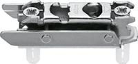 Blum monteringsplate "design" H3, m. 5mm expando-dybel + skrue, exenter høydejustering, stål 
