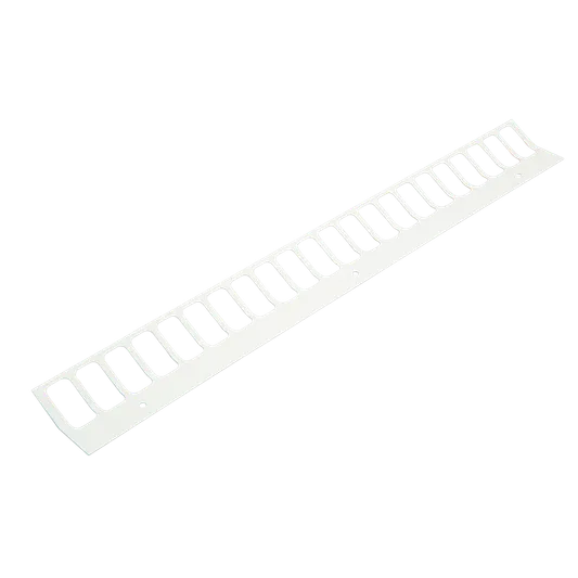 Lufterist 560x68x1mm 30° oppkant stål hvit