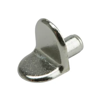 Hyllebærer Ø5mm v-modell 10x12mm zamak nikkel 1000stk