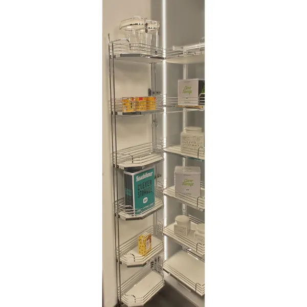 Høyskapsuttrekk Kesseböhmer Tandem hvit/krom  