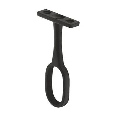 Midtholder Oval Til Garderoberør 30x15mm Sort