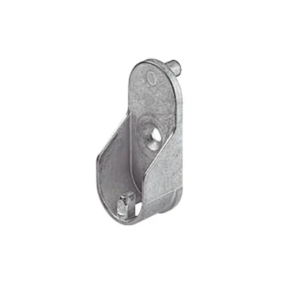 Garderoberrørholder Oval   30x15mm Krom