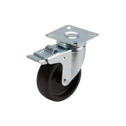 Møbelhjul Ø75mm M/Brems 45 kg