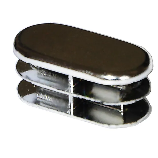 Dekkappe Teka Oval Til Garderoberør 30x15mm Krom