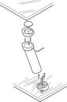 Barkonsoll krom polert, 20°, 203mm
