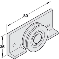 Skyvedørshjul Aluminium