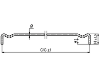 Hyllebærer Greiholder Ø4mm 