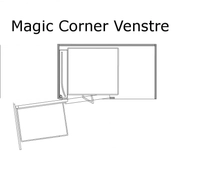 Uttrekk Kesseböhmer Magic-Corner Arena Classic M/Kurver Hvit/Sølv 