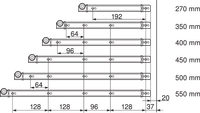 Metabox Blum Høyde N (54mm) Hvit - Flere Lengder