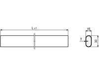 Garderoberør Oval Ø30x15x07mm 3m Sort
