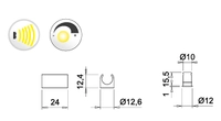 Sensor Clud/ Mini Poly IR-1 F03 4m Svart 