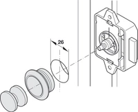 Rosett Trykklås 19mm Hvit 