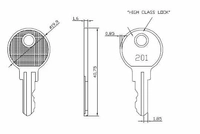 Masternøkkel Cam Lock til M224