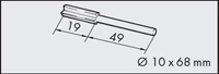 Fresestål Hawa Porta Ø10mm 68mm
