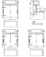Garderobelift Kesseböhmer Conero Topplate 12kg Svart 