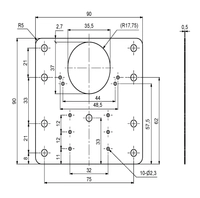 Reprasjonsplate 90x90 Rustfri Stål