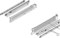 Metabox Blum Høyde N (54mm) Hvit - Flere Lengder