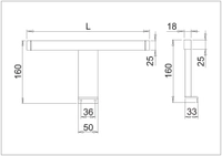 Lampe Nite Led 5W 230V 3000K Krom - Flere Lengder