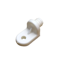 Vinkel 15x21mm Dübel 8,2mm 1 Hull Hvit