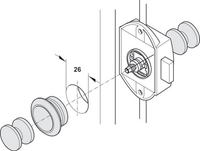 Rosett Trykklås 19mm Hvit 
