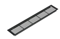 Lufterist 500x86mm alu, 200cm2 SORT MALT