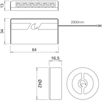 GIRO Trådløs dimmer/bryter , 12/24V,36-72W, 6 utganger