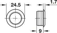 Rosett Trykklås 16mm Hvit