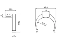 Clips Til Sokkelbein BT Ø32mm