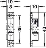 Kulesneppert 43mm Messing