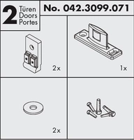 Endestyring Hawa Porta For Medbringer For 2-Dører