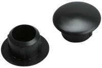 Dekkappe Plast Ø15mm Tapp-6,5mm Sort