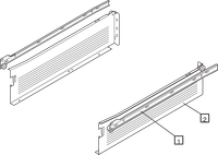 Metabox Blum Høyde K (118mm) Hvit - Flere Lengder