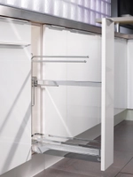 Uttrekk Kesseböhmer 150mm M/Hylle + Håndkleholder Krom