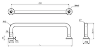 Håndtak 3428 / 3430 Carbon Low - Flere Farger & Lengder