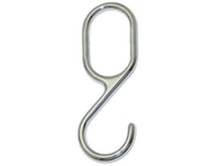 S-Krok For garderoberør 30x15mm Oval Krom