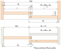 Beslagssett Eku Clipo 36 HM 1 Dør Minimal 36kg 