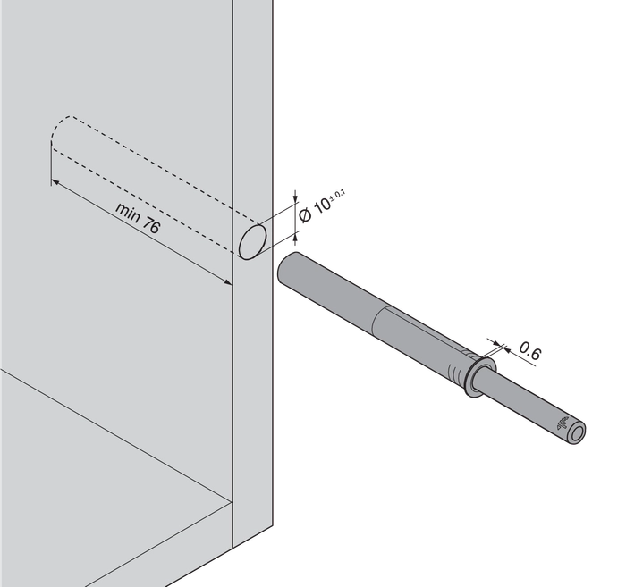 Tip-On Blum For Hengsel M/Fjær - Flere Farger