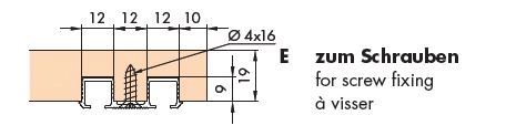 Skinne Eku Clipo 15 2-Spors For Innfresning 2,5m 