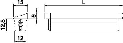 LED profil LAB SHE metall 24V