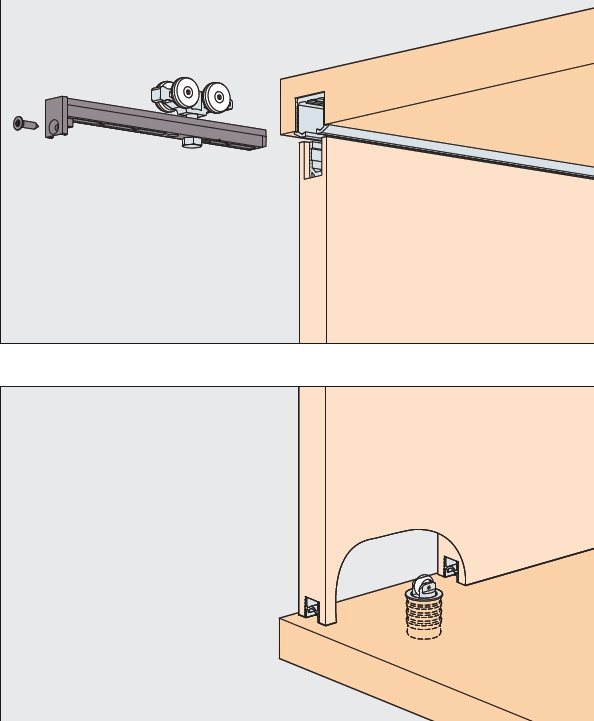 Beslagssett Eku Clipo 36 HM 1 Dør Minimal 36kg 