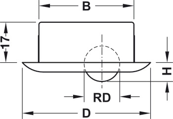 Møbelhjul sort 64mm