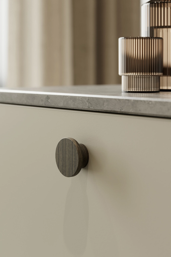 Knott 1038 Furnipart Circle  H24mm Ø50mm Mørk Brun Eik
