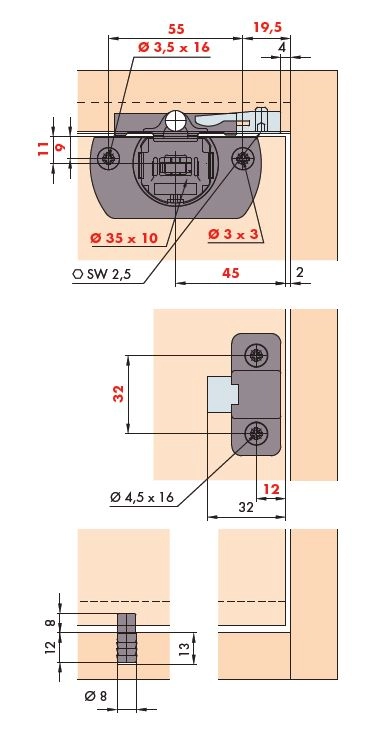 Skinne Eku Clipo 15 1 Spor For Innfresning 2,5m