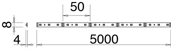 FLEXYLED HE CH IP20 24V 9,6W/m SWW 20 meter