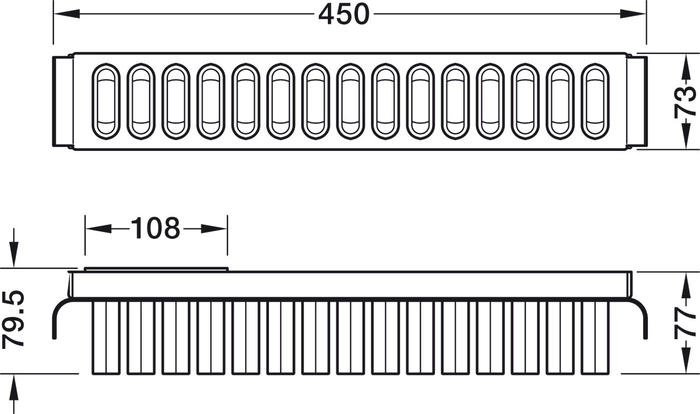Beholder Kesseböhmer Conero Til Belte & Slips 223x425mm Antrasitt
