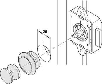 Rosett Trykklås 19mm Hvit 