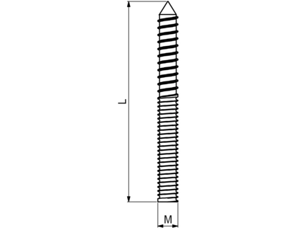 Kombiskrue M8x70mm Stål Elgalvanisert