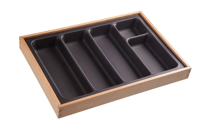 Silencio bestikkinnlegg eik/sort 473,5x333x50mm