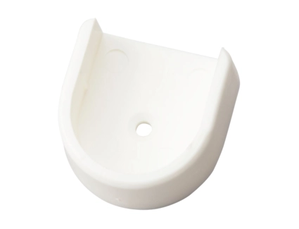 Garderoberørholder Ø25mm Plast M/Tapp Hvit 