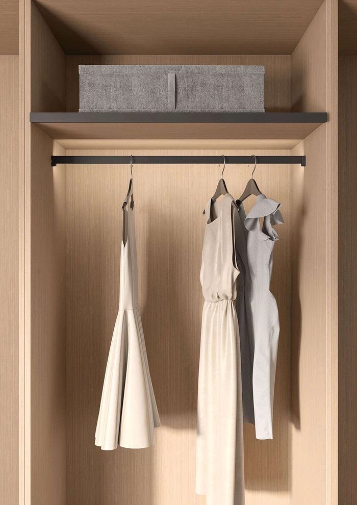 Garderobestang Kesseböhmer Conero Max 1220mm Svart